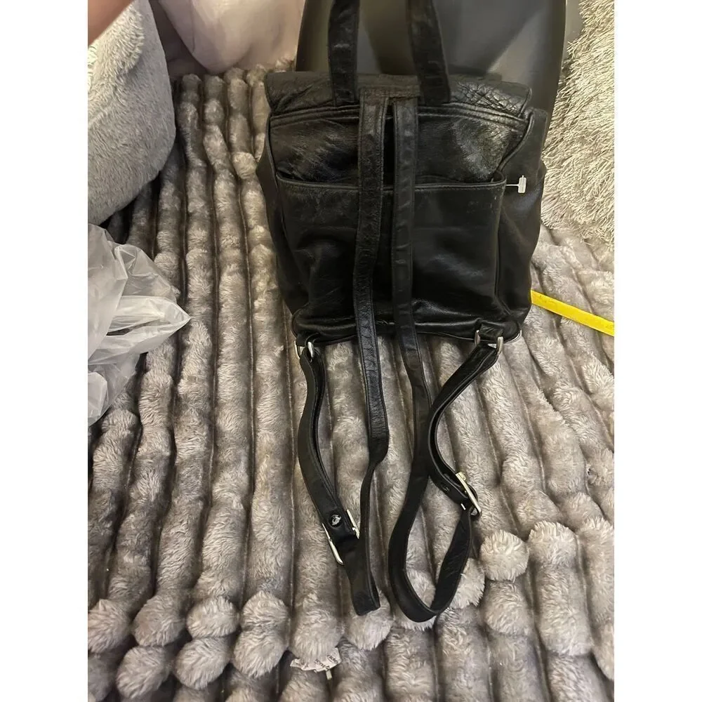 M Wilsons leather og vintage black leather minibag  mini backpack